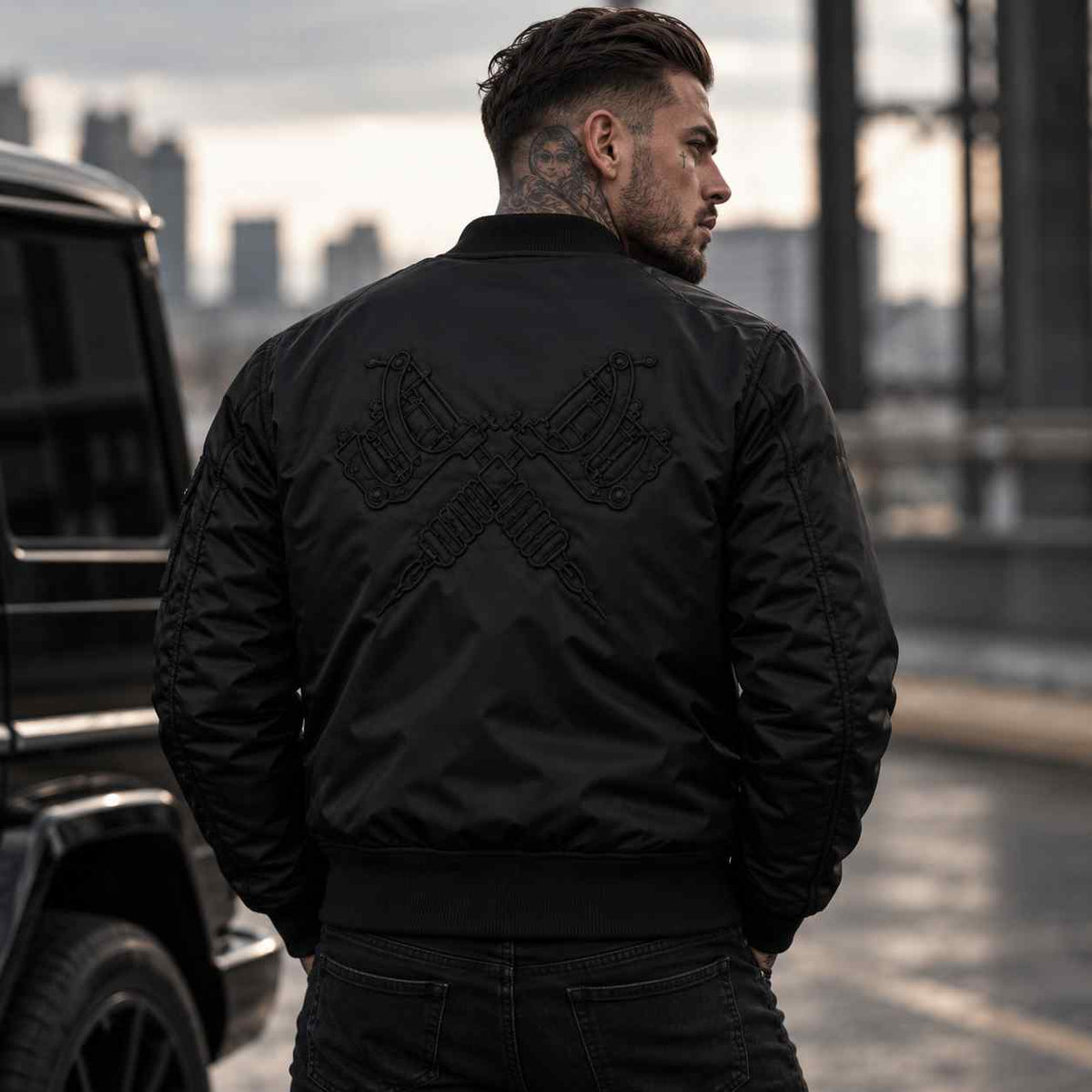 Blouson aviateur Tattooguns - homme