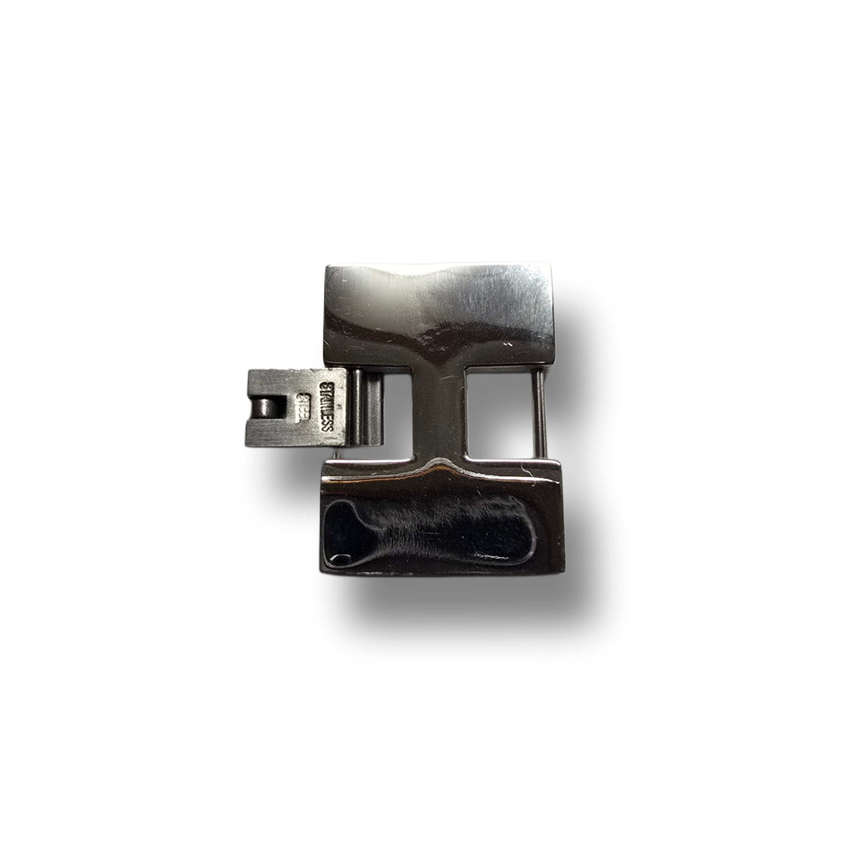 Rallonge MVL argentée pour bracelet, dessous avec goupille de fermeture