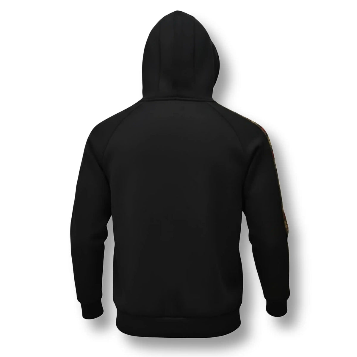Felpa LFR Tracksuit nera, retro con cappuccio e banda ricamata lungo la manica