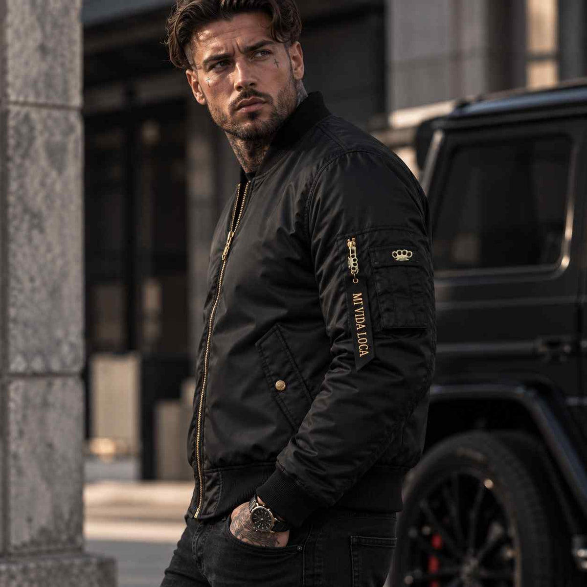 Blouson aviateur Tattooguns - homme