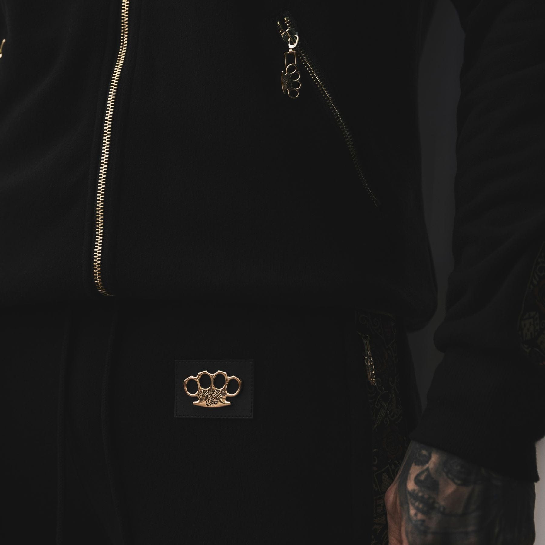 Sweat à capuche survêtement LFR - Noir/noir
