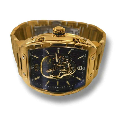 Orologio MVL con taro automatico e movimento giapponese - cinturino in acciaio - oro lucido