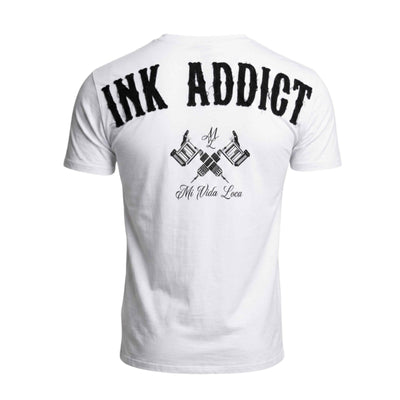 Maglietta "Ink addict" - Bianca