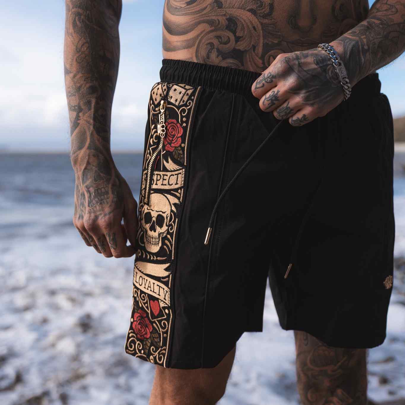 Short de bain LFR Jogger - noir/multicolore