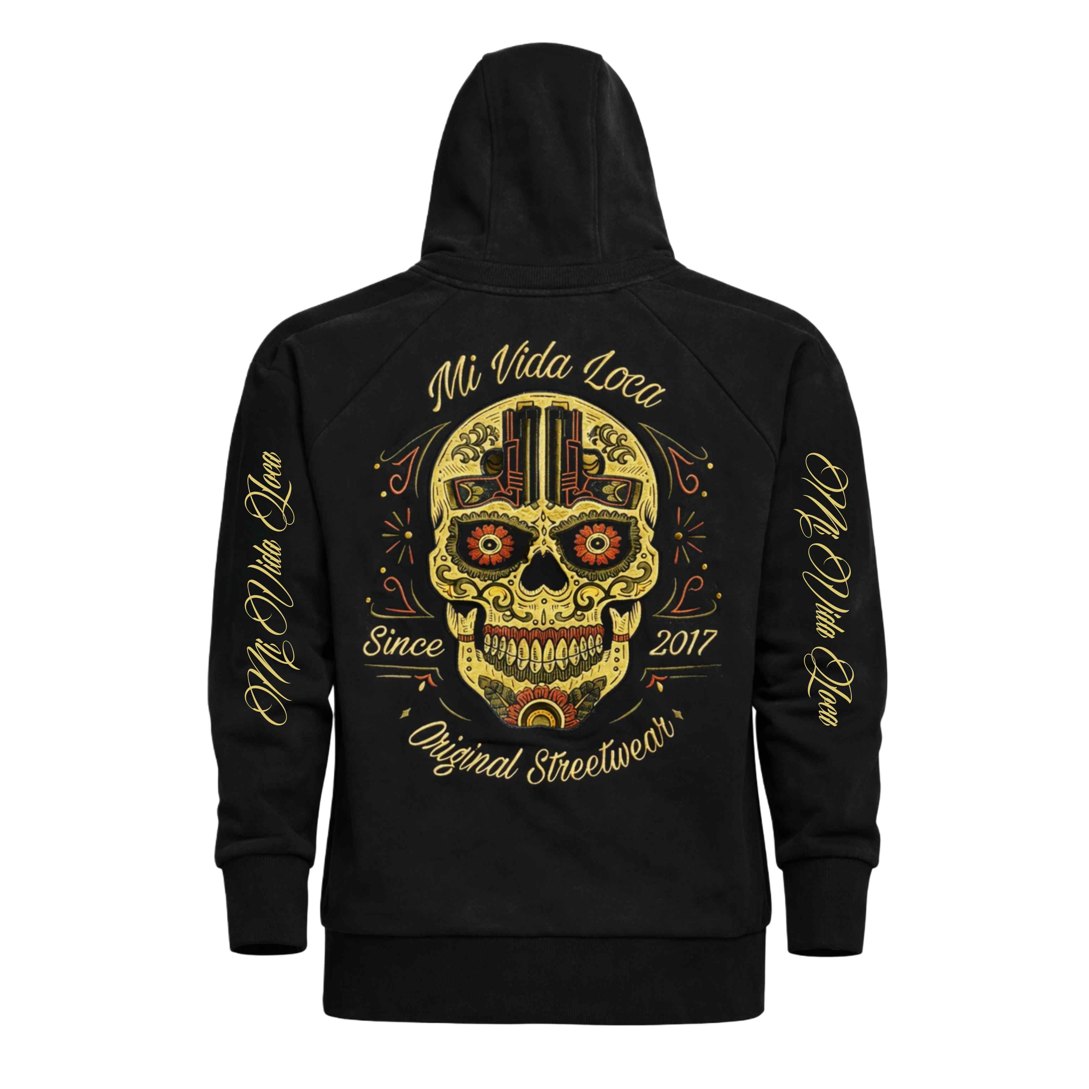 Sudadera con capucha Sugar Skull - negra