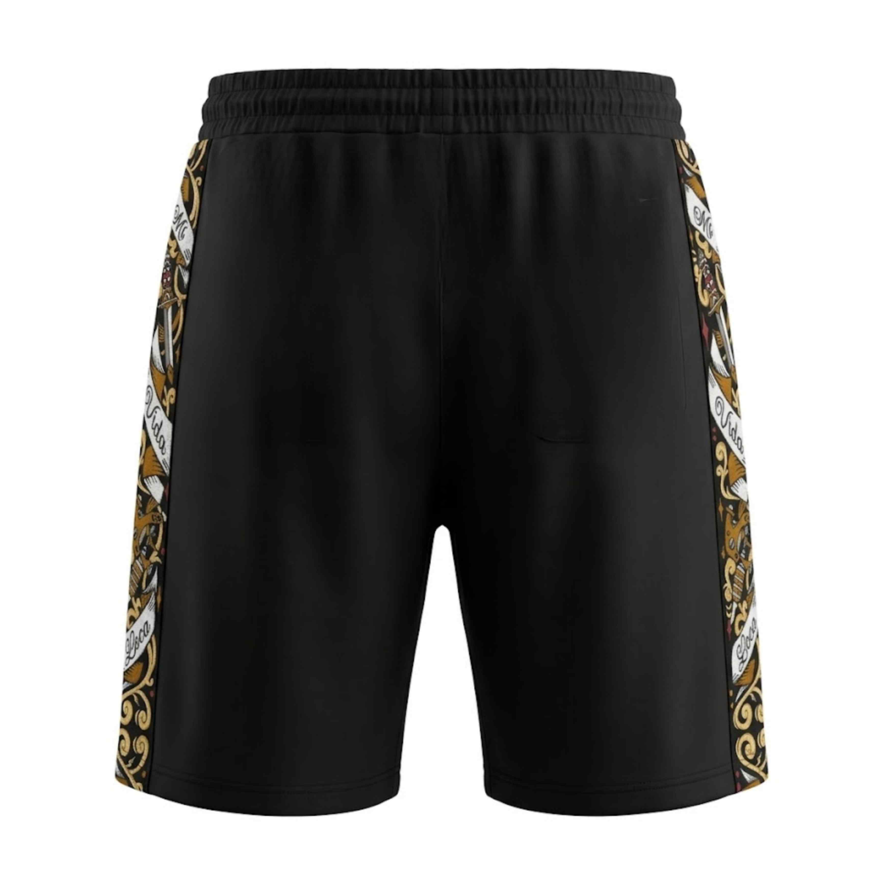 Short de jogging Savage à motifs - noir