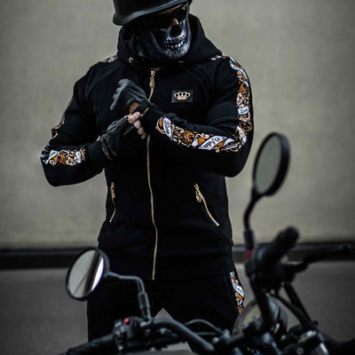 Pantalon de jogging Savage à motifs - noir