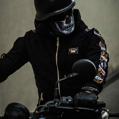 Sweat à capuche Savage à motifs - noir