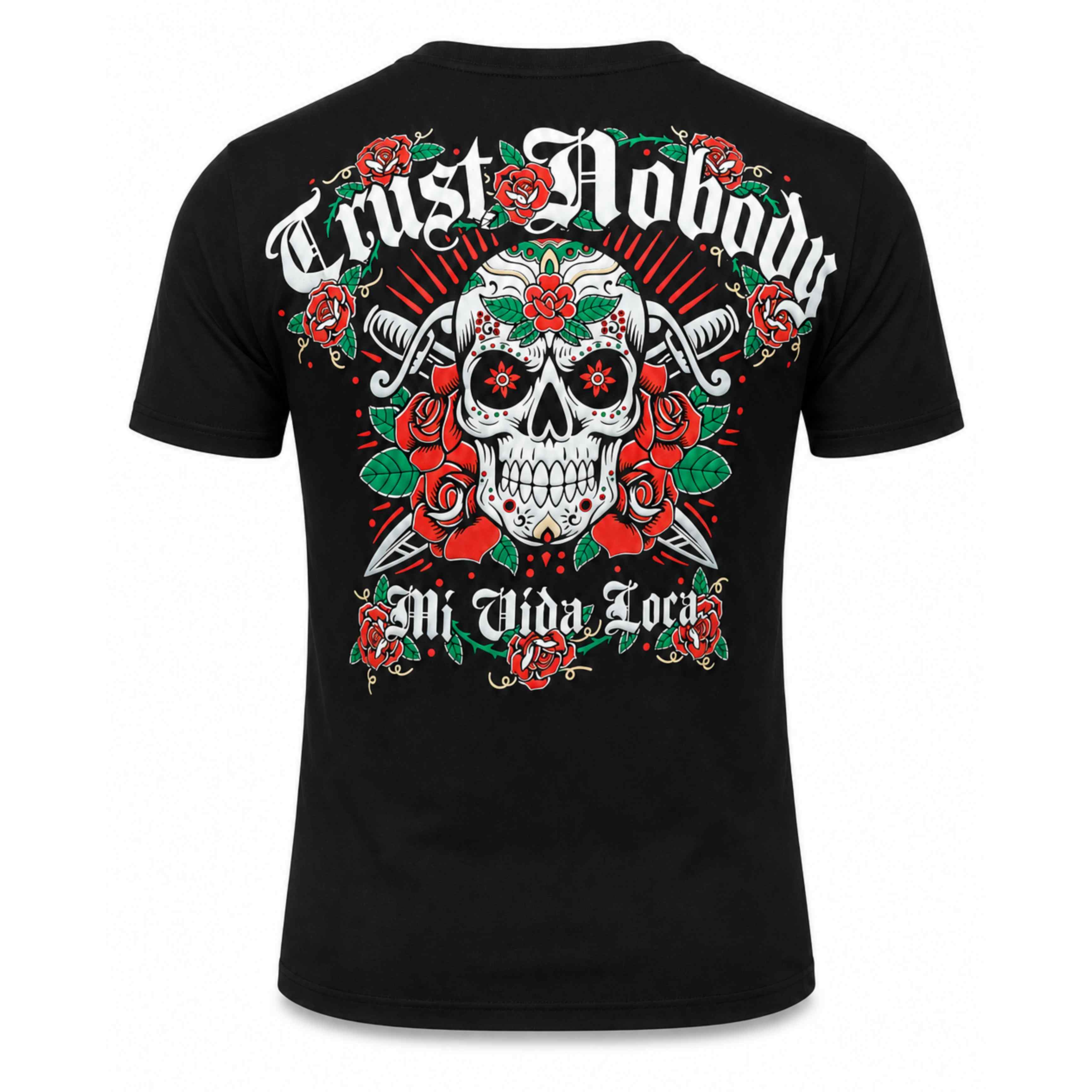 Maglietta MVL "Trust nobody flower skull"