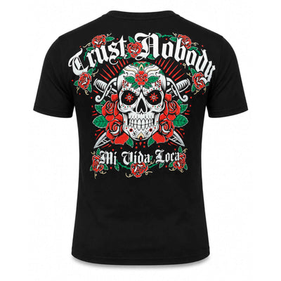 Maglietta MVL "Trust nobody flower skull"
